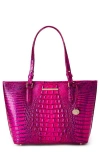 Brahmin Asher Leather Tote In Voltage Violet