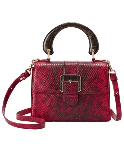 Brahmin Medium Hallie Printed Mini Satchel Bag