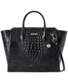 Brahmin Megan Large Melbourne Leather Satchel In Black