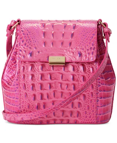 Brahmin Melbourne Margo Embossed Leather Crossbody In Pink