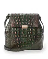 Brahmin Melbourne Margo Embossed Leather Crossbody In Green