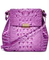 Brahmin Margo Croc Embossed Leather Crossbody Bag In Lilac Esse