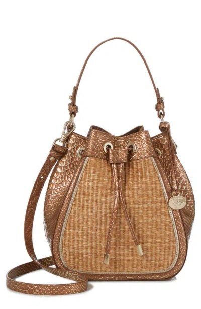 Brahmin Melinda Bucket Bag In Honey Brow