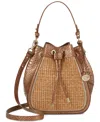 BRAHMIN MELINDA HONEYBROWN SANDALWOOD LEATHER BUCKET BAG