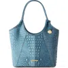 Brahmin Melora Croc Embossed Denim Look Leather Tote