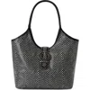 Brahmin Melora Embossed Leather Tote In Black
