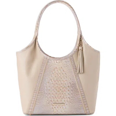 Brahmin Melora Embossed Leather Tote In Neutral