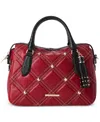 Brahmin Micaela Medium Leather Satchel In Red