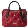 Brahmin Micaela Quilted Leather Satchel In Red