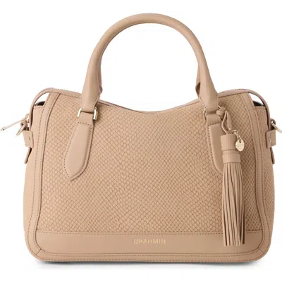Brahmin Micaela Satchel In Brown