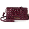 Brahmin Minuette Convertible Leather Crossbody Bag In Burgundy
