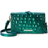 Brahmin Minuette Convertible Leather Crossbody Bag In Green