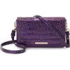 Brahmin Minuette Convertible Leather Crossbody Bag In Purple