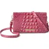 Brahmin Minuette Convertible Leather Crossbody Bag In Pink