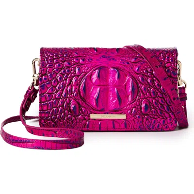 Brahmin Minuette Convertible Leather Crossbody Bag In Voltage Violet
