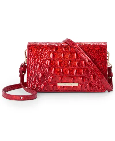 Brahmin Minuette Melbourne Mini Leather Crossbody Bag In Red