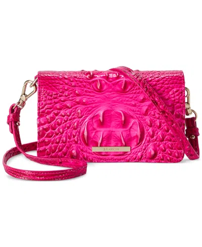 Brahmin Minuette Melbourne Mini Leather Crossbody Bag In Gray