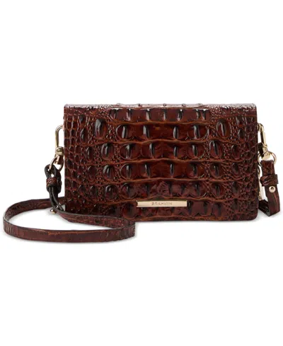 Brahmin Minuette Melbourne Mini Leather Crossbody Bag In Pecan