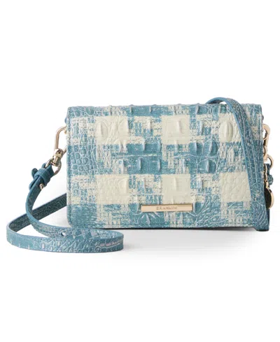 Brahmin Minuette Sakura Leather Crossbody Bag In Blue
