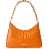 Brahmin Mod Esme Croc Embossed Shoulder Bag