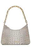 Brahmin Mod Esme Croc Embossed Shoulder Bag In Fairestgrey