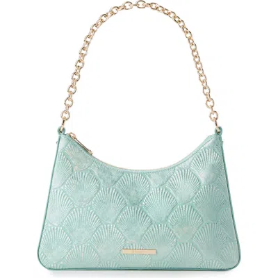 Brahmin Mod Esme Embossed Leather Shoulder Bag In Blue
