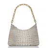 Brahmin Mod Esme Croc Embossed Shoulder Bag In Fairestgrey