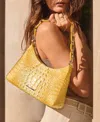 Brahmin Cami Melbourne Leather Satchel In Lemon Drop