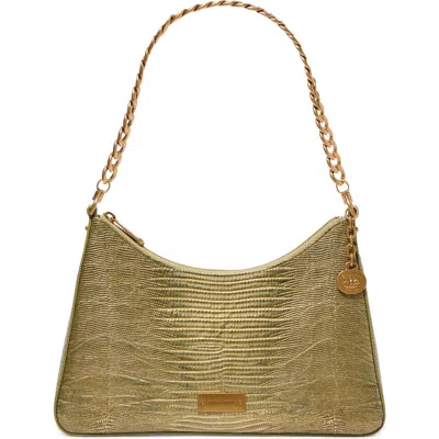 Brahmin Mod Esme Lizard Embossed Leather Shoulder Bag In Green