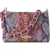 Brahmin Mod Lorelei Croc Embossed Leather Shoulder Bag In Purple