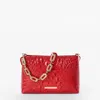 Brahmin Mod Lorelei Small Leather Chain Shoulder Bag In Red