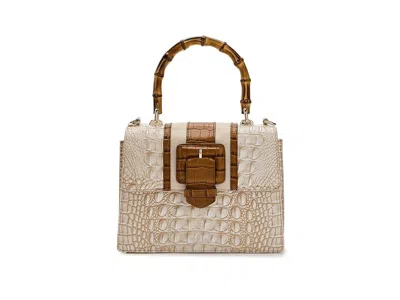 Brahmin Mod Small Hallie Cross Body Handbags Ivory: One Size In Brown