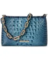 Brahmin Mod Small Leather Chain Shoulder Bag In Blue