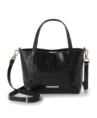 Brahmin Mona Alba Small Leather Crossbody Tote Handbag In Multi