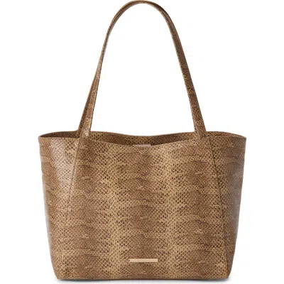 Brahmin Mona Croc Embossed Leather Tote