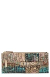 Brahmin Muse Melbourne Croc Embossed Leather Card Wallet In Intuition