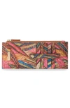 Brahmin Muse Melbourne Croc Embossed Leather Card Wallet In Multi
