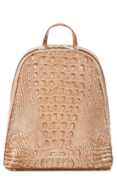 Brahmin Nola Croc Embossed Leather Backpack In Brown