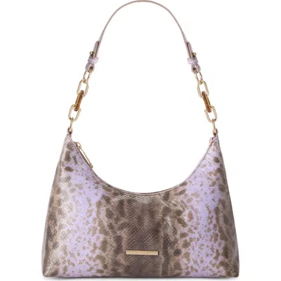 Brahmin Olivia Croc Embossed Leather Shoulder Bag
