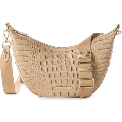 Brahmin Percy Croc Embossed Leather Crossbody Bag