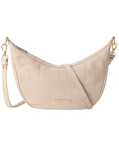 Brahmin Percy Medium Leather Crossbody Bag In Sand