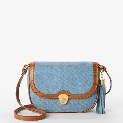 Brahmin Portia Starlit Denim Small Crossbody Bag In Blue