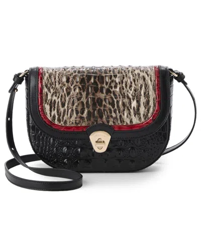Brahmin Portia Calgary Small Leather Crossbody Handbag In Ocelot