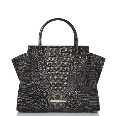 Brahmin Priscilla Satchel Nocturnal Melbourne In Black