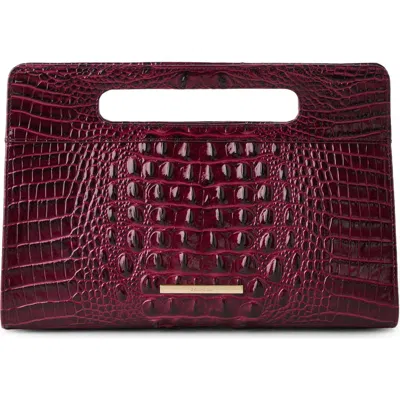 Brahmin Ravina Croc Embossed Leather Clutch