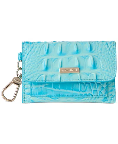 Brahmin Ricki Melbourne Leather Card Case In Tropic Blue