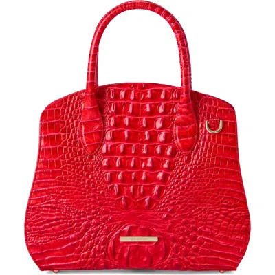 Brahmin Rosetta Croc Embossed Leather Satchel