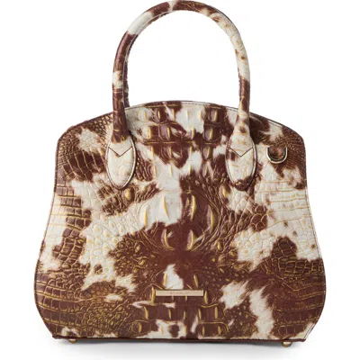 Brahmin Rosetta Croc Embossed Leather Satchel