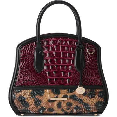 Brahmin Rosetta Croc Embossed Leather Satchel