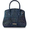 Brahmin Rosetta Croc Embossed Leather Satchel